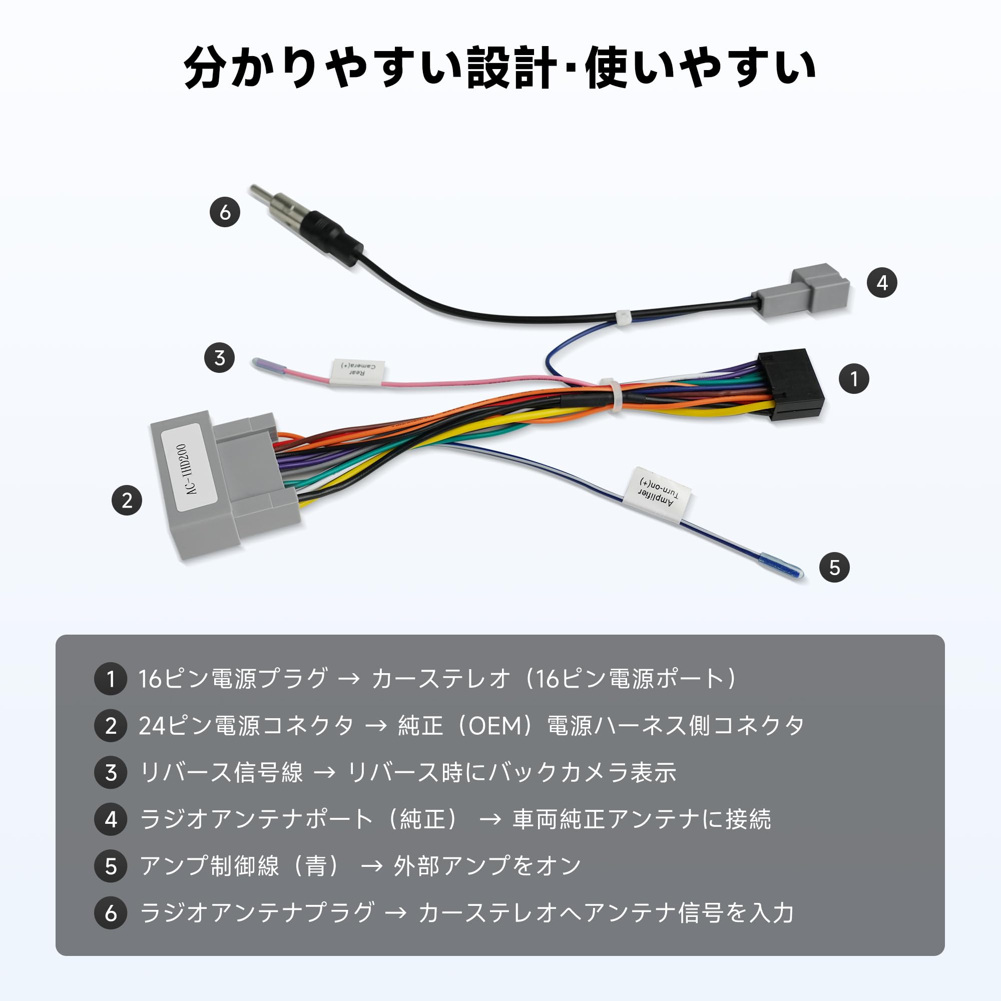 Amazon.co.jp: ATOTO AC-IHD200 16ピン配線ハーネス ホンダ車選択